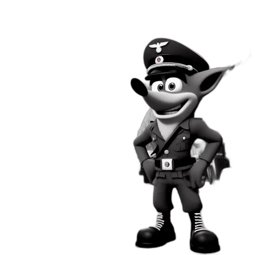 staff, hat, weapon, robot, 3d render, concept art, cartoon, black transparent PNG cut-out