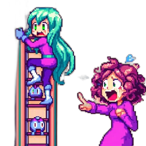 pixel art, vaporwave, anime, concept art, fire, outer space, snow, underwater transparent PNG cut-out