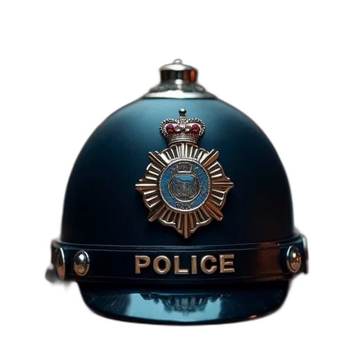hat, crown, mask, staff, police, helmet, table, word transparent PNG cut-out