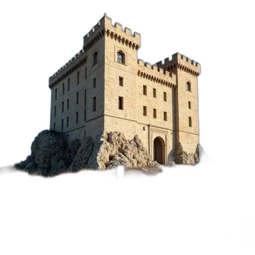 building, crown, 3d render, photorealistic, concept art, fantasy art, large, ancient transparent PNG cut-out