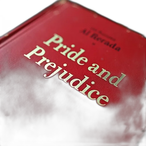close-up, view, cover, book, titled, pride, prejudice, red transparent PNG cut-out