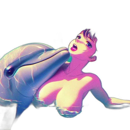 creature, robot, dragon, animal, vaporwave, concept art, 3d render, pixel art transparent PNG cut-out