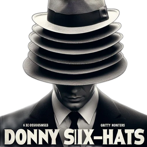 hat, movie, poster, donny, six-hats, features, close-up, man transparent PNG cut-out