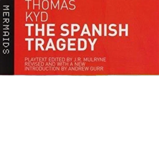 cover, spanish, tragedy, thomas, kyd, featuring, vibrant, red transparent PNG cut-out
