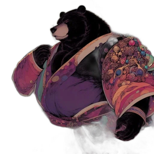 jacket, animal, mask, creature, concept art, fantasy art, watercolor, photorealistic transparent PNG cut-out