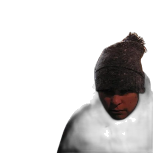 hat, jacket, face, mask, 3d render, photorealistic, concept art, pixel art transparent PNG cut-out