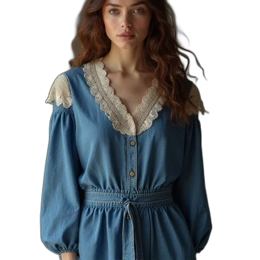 dress, jacket, face, photorealistic transparent PNG cut-out