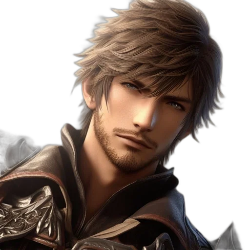 face, sword, fantasy art, photorealistic, concept art, anime, earth tones, golden transparent PNG cut-out