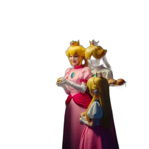 crown, dress, staff, weapon, 3d render, concept art, fantasy art, four transparent PNG cut-out