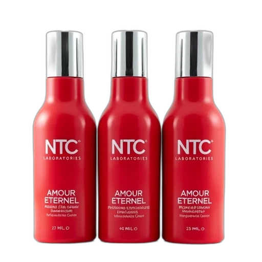 red, three, identical, bottles, silver, caps, lined, against transparent PNG cut-out