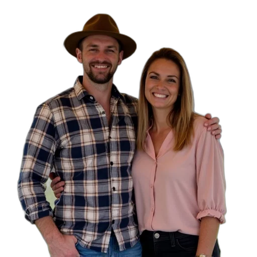 jacket, staff, hat, man, woman, standing, under, tent transparent PNG cut-out