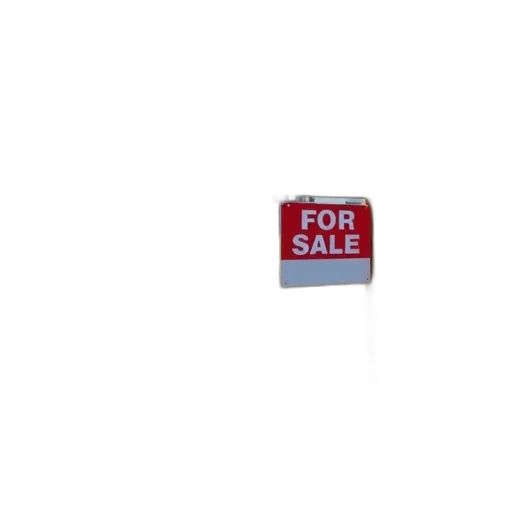 vacant, lot, sale, sign, front, house, surrounded, wooden transparent PNG cut-out