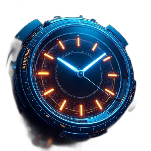jewelry, 3d render, cyberpunk, concept art, blue, neon, futuristic, digital transparent PNG cut-out