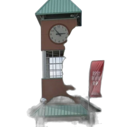 building, furniture, 3d render, concept art, photorealistic, pixel art, clock, tower transparent PNG cut-out