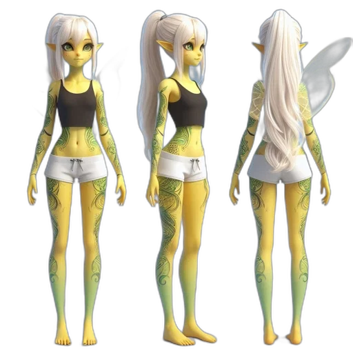 creature, concept art, 3d render, fantasy art, comic book art, green, earth tones, neon transparent PNG cut-out