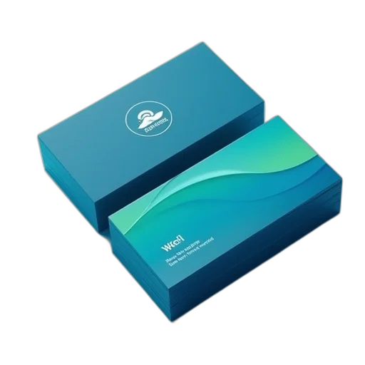 blue, business, card, green transparent PNG cut-out