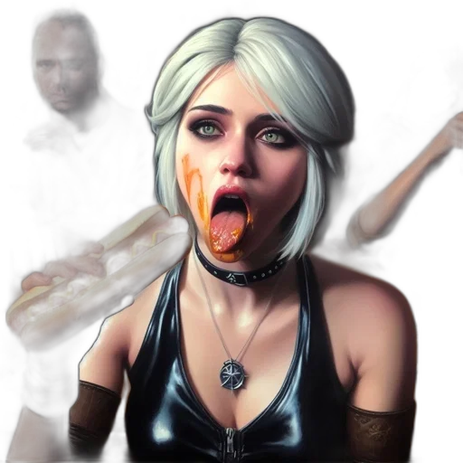 food, face, creature, concept art, photorealistic, fantasy art, comic book art, fire transparent PNG cut-out