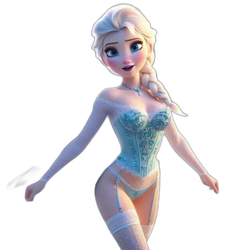 dress, 3d render, concept art, cartoon, fantasy art, snow, pastel, elsa transparent PNG cut-out