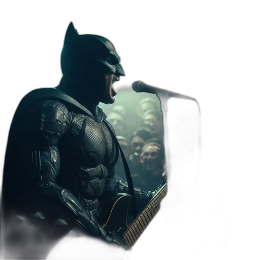 mask, concept art, comic book art, 3d render, fantasy art, batman, dressed, figure transparent PNG cut-out