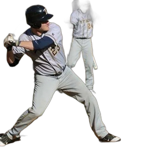 creature, baseball, player, grey, uniform, swinging, bat, field transparent PNG cut-out