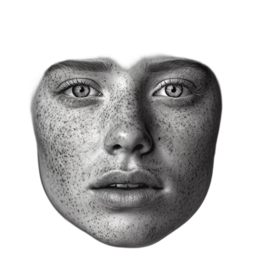 face, mask, robot, crown, photorealistic, 3d render, concept art, pencil sketch transparent PNG cut-out