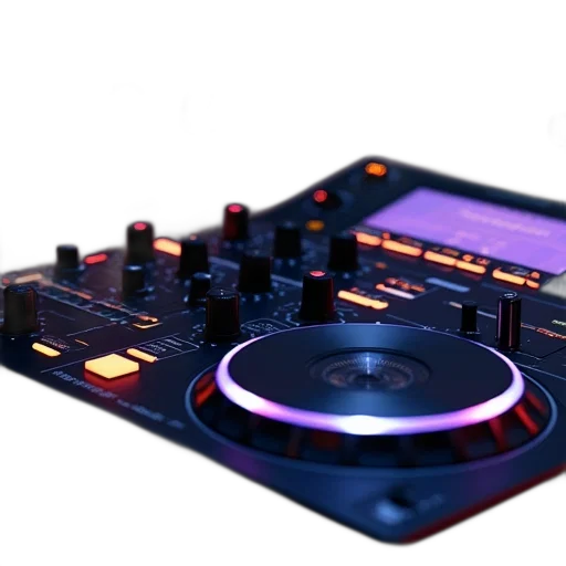 3d render, music, mixer, recorder, player transparent PNG cut-out