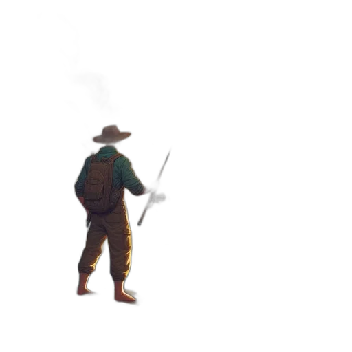 staff, hat, sword, weapon, concept art, pixel art, fantasy art, 3d render transparent PNG cut-out