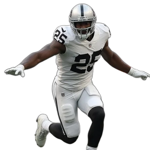 oakland, raiders, running, back, ezekiel, montgomery, celebrates, fourth transparent PNG cut-out