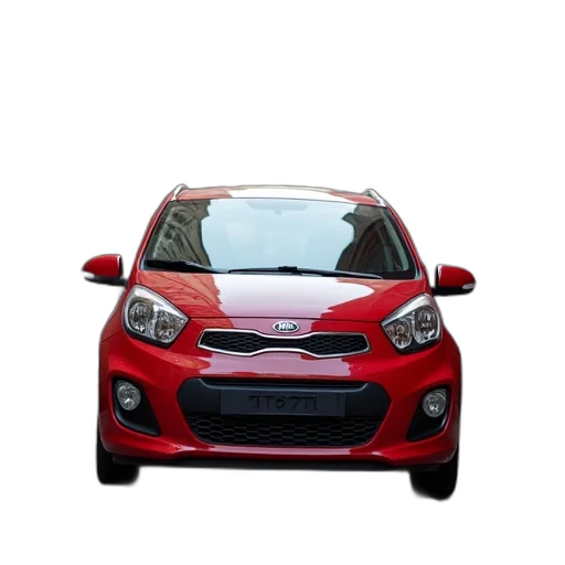car, face, animal, 3d render, photorealistic, red, kia, picanto transparent PNG cut-out