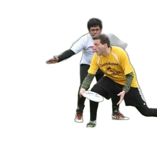 two, men, playing, ultimate, frisbee, grass, field transparent PNG cut-out