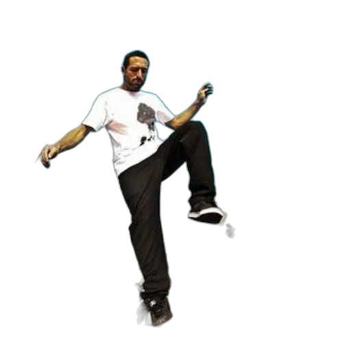 staff, photorealistic, concept art, 3d render, cartoon, skateboarder, action, captured transparent PNG cut-out