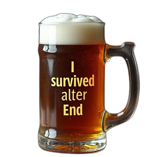 3d render, photo, beer, stein transparent PNG cut-out