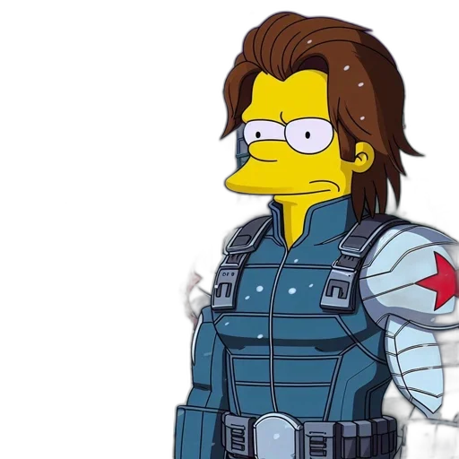 jacket, cartoon, concept art, comic book art, simpsons, show, still, bart transparent PNG cut-out
