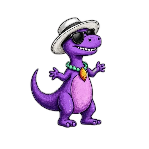 dragon, hat, animal, creature, concept art, cartoon, 3d render, pixel art transparent PNG cut-out