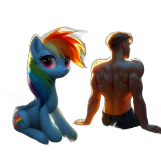 concept art, fantasy art, pixel art, 3d render, serene, landscape, vibrant, horse-like transparent PNG cut-out