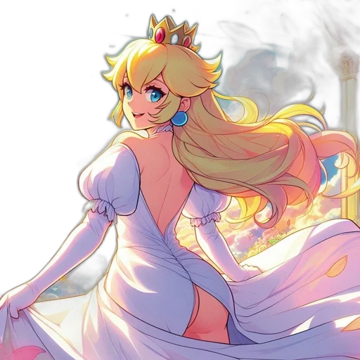 crown, dress, concept art, fantasy art, watercolor, pixel art, fire, golden transparent PNG cut-out