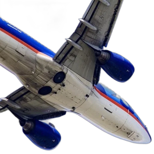 blue, white, airplane, flying, sky transparent PNG cut-out