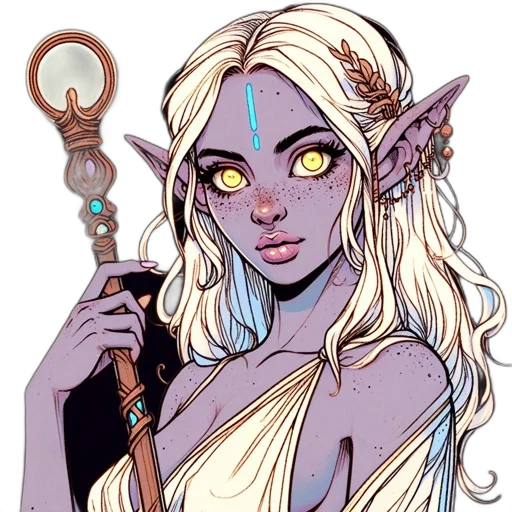 staff, jewelry, fantasy art, concept art, pixel art, comic book art, pastel, dark transparent PNG cut-out