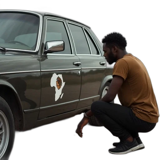 car, jacket, concept art, man transparent PNG cut-out