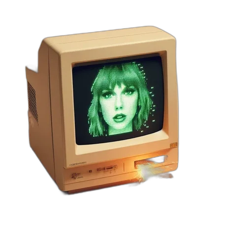 robot, face, furniture, mask, vaporwave, pixel art, 3d render, green transparent PNG cut-out