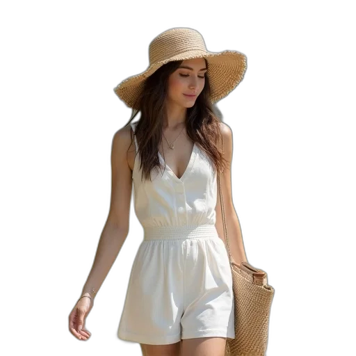 dress, hat, monochrome, woman transparent PNG cut-out
