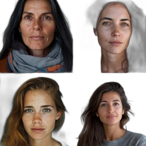 face, mask, photorealistic, concept art, oil painting, fantasy art, four, individual transparent PNG cut-out