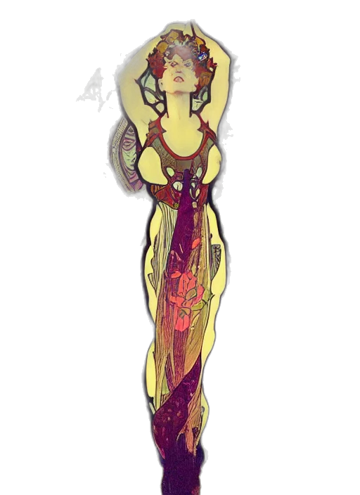 dress, staff, concept art, fantasy art transparent PNG cut-out