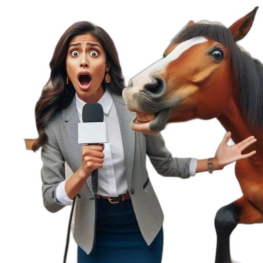 staff, reporter, shocked, expression, stands, front, windowed, building transparent PNG cut-out