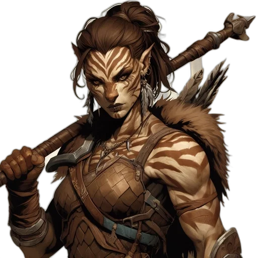 staff, face, fantasy art, concept art, comic book art, pixel art, earth tones, fierce-looking transparent PNG cut-out
