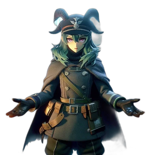 mask, staff, jacket, weapon, concept art, fantasy art, 3d render, pixel art transparent PNG cut-out