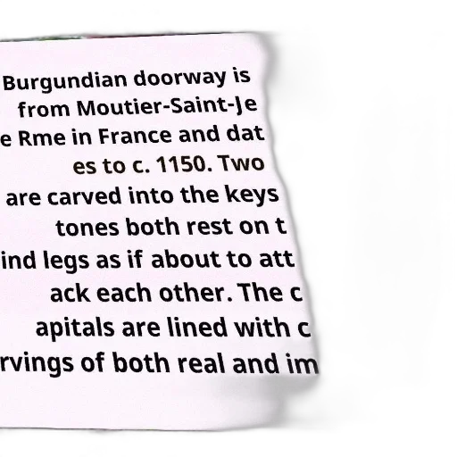 text, overlay, describes, burgundian, doorway, moutier-saint-je, rme, france transparent PNG cut-out