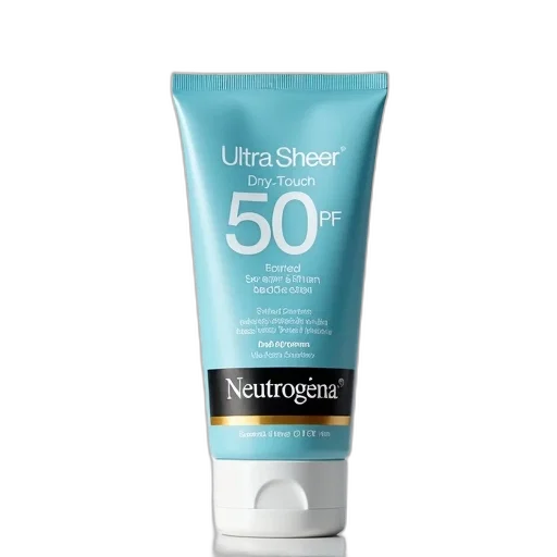 tube, neutrogena, ultra, sheer, dry-touch, sunscreen, spf, displayed transparent PNG cut-out