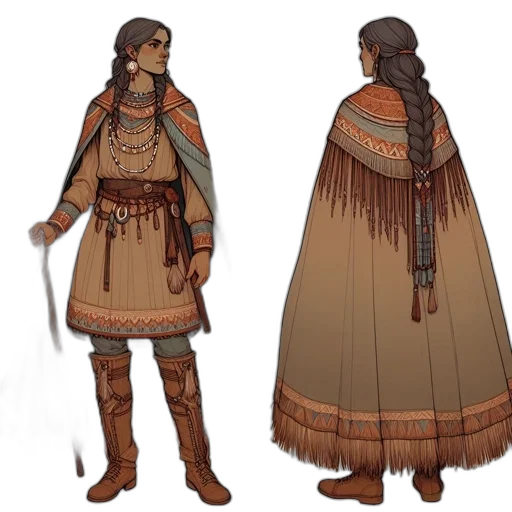 dress, concept art, fantasy art, pixel art, earth tones, golden, dark, monochrome transparent PNG cut-out