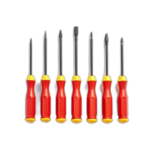 staff, weapon, set, red, yellow, screwdrivers, black, handles transparent PNG cut-out